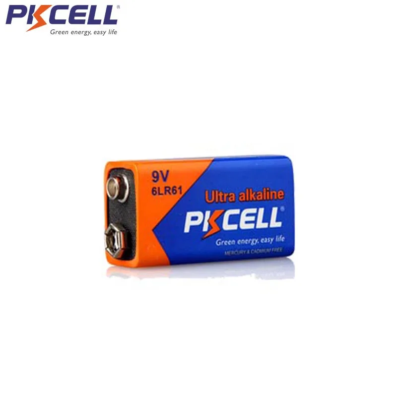 8 шт. щелочная батарея PKCELL 9 В 6LR61 6AM6 1604A MN1604 522 батареи для детектора дыма газовые