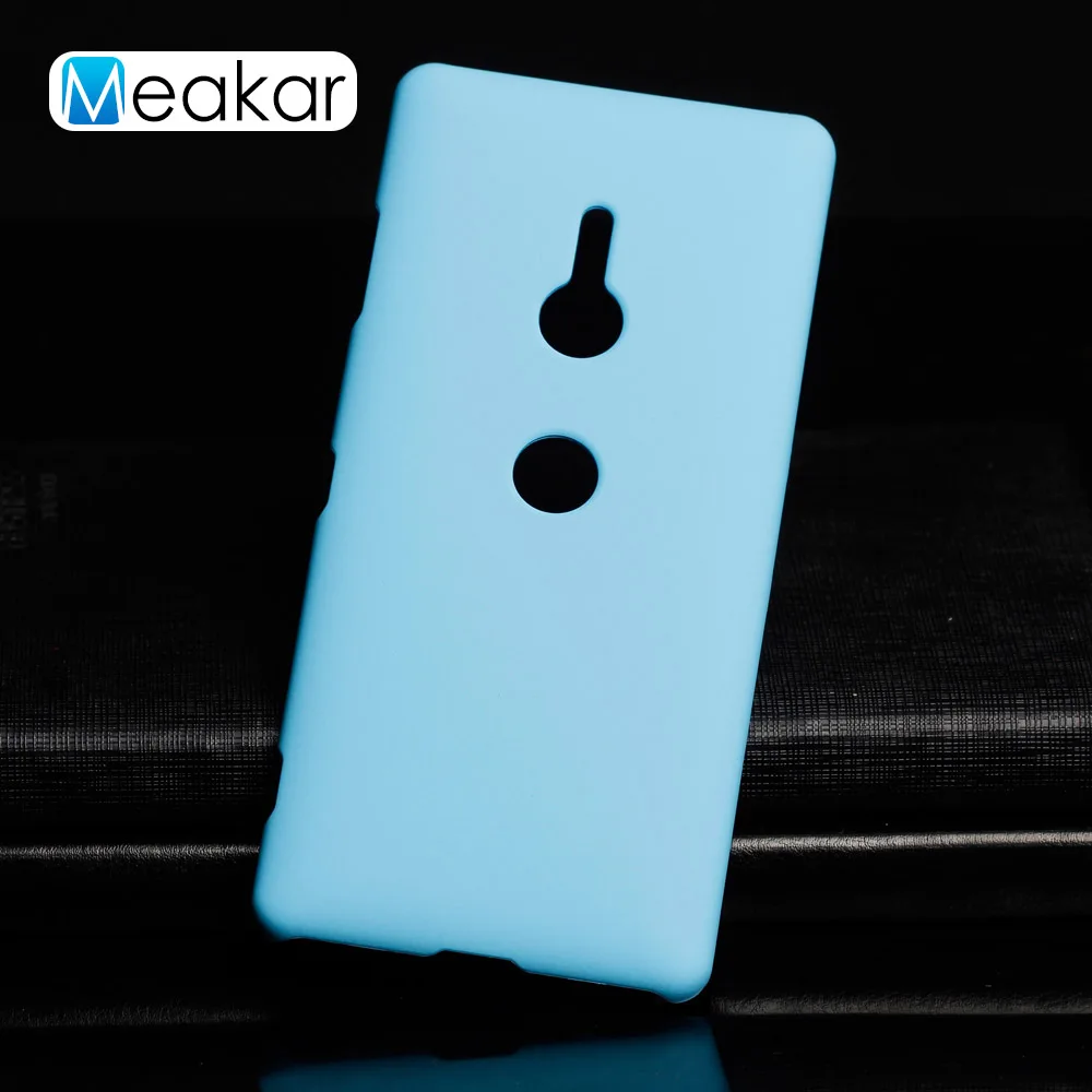 Матовая Пластик Coque 6.0For sony Xperia Xz3 чехол для sony Xperia Xz3 Xz 3 двойной чехол для телефона чехол-лента на заднюю панель - Цвет: Sky Blue