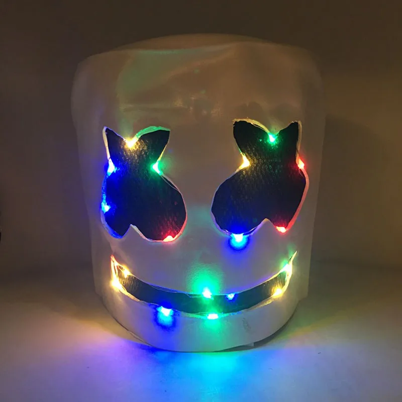 Yacn DJ шлем мarshmello & Led маска косплей музыкальный фестиваль полный головные шлемы