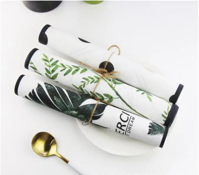 45*30 см зеленые листья узор ПВХ Западная площадка столовых изоляции обеденный