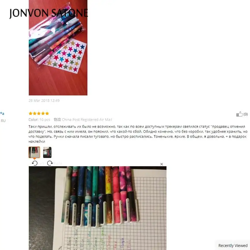 JONVON SATONE 10 шт. ручка с милым мультяшным рисунком для нейтральной ручки офисные
