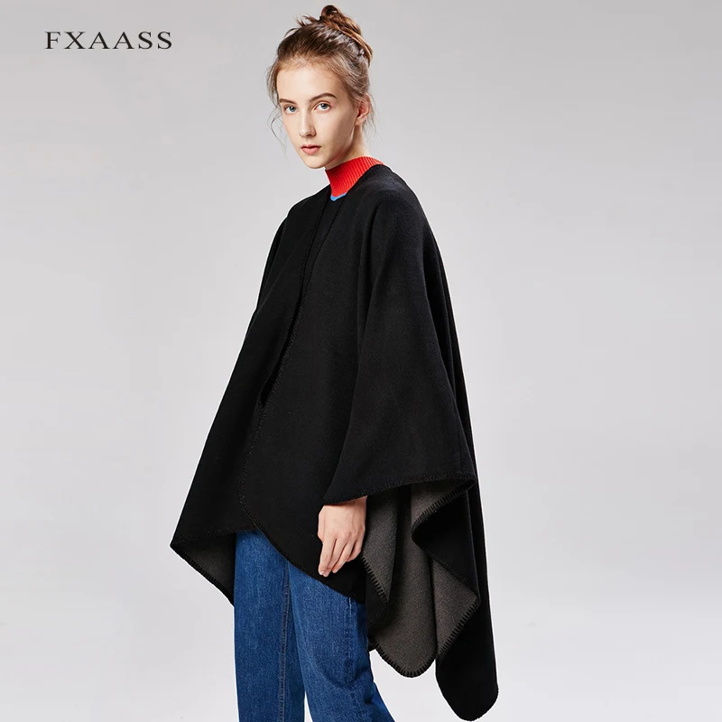 FXAASS новая осенняя/зимняя шаль модный однотонный женский шарф накидка роскошные