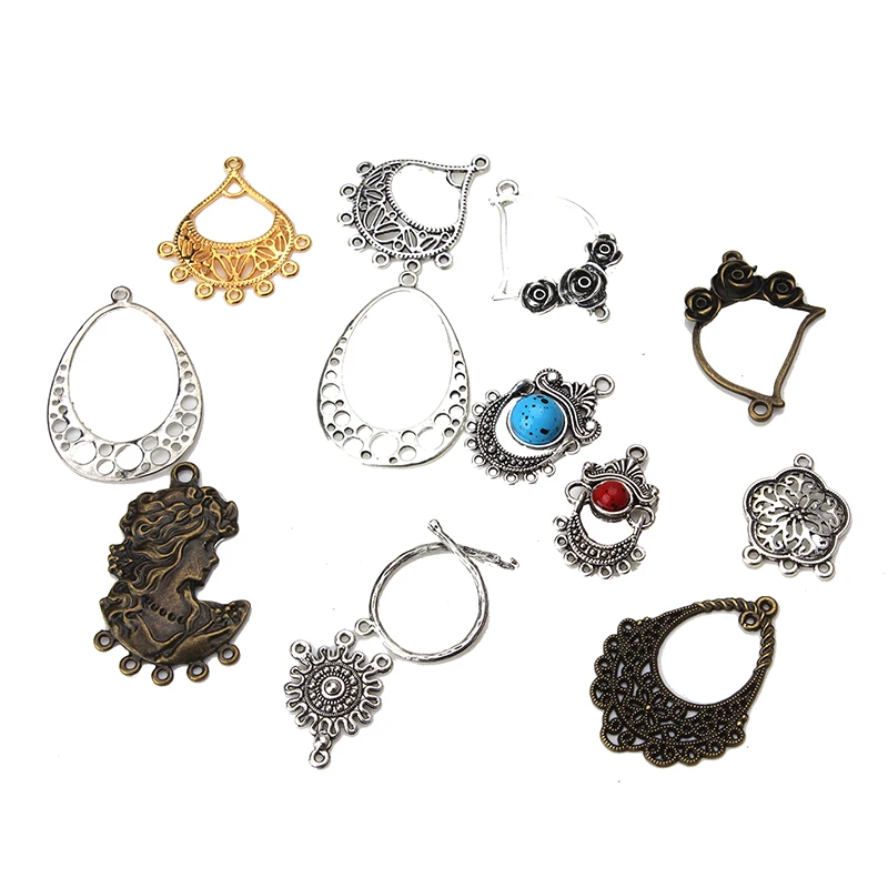 5 шт./лот серьги из сплава в стиле ретро с различным дизайном Очаровательная
