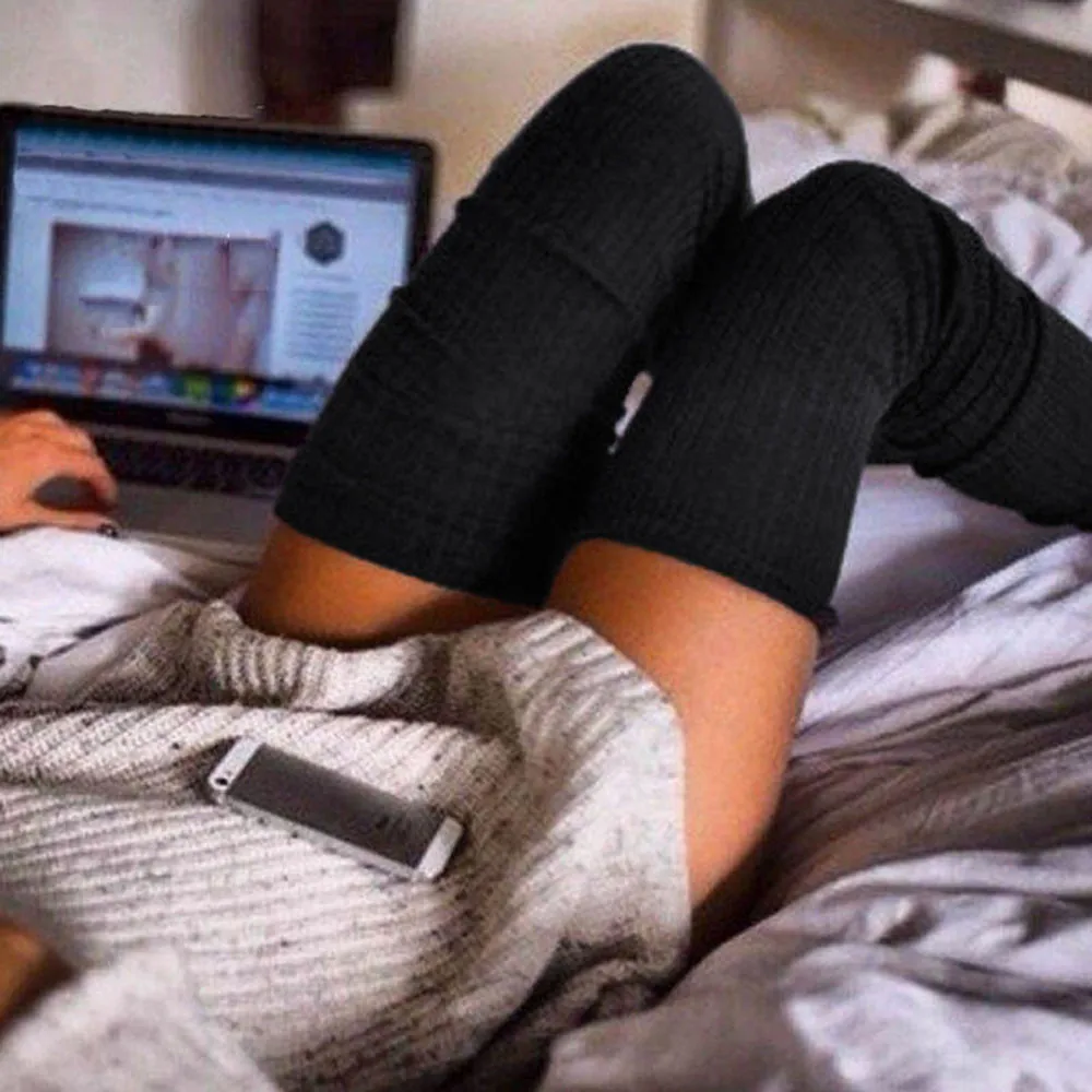 2019 зимние теплые гольфы medias до бедра для девушек и женщин длинные женские