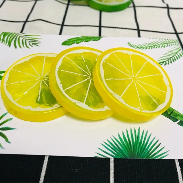 lemon yellow 3 шт высокое искусственное фруктовое поддельное моделирование клубника модель манго Орнамент Ремесло фотографии реквизит Рождественское украшение для окон - Цвет: lemon yellow
