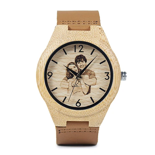 men watch 44mm BOBO BRID индивидуальные часы для влюбленных Фото УФ печать на деревянных часах логотип индивидуальный товар в качестве юбилейного подарка - Цвет: men watch 44mm