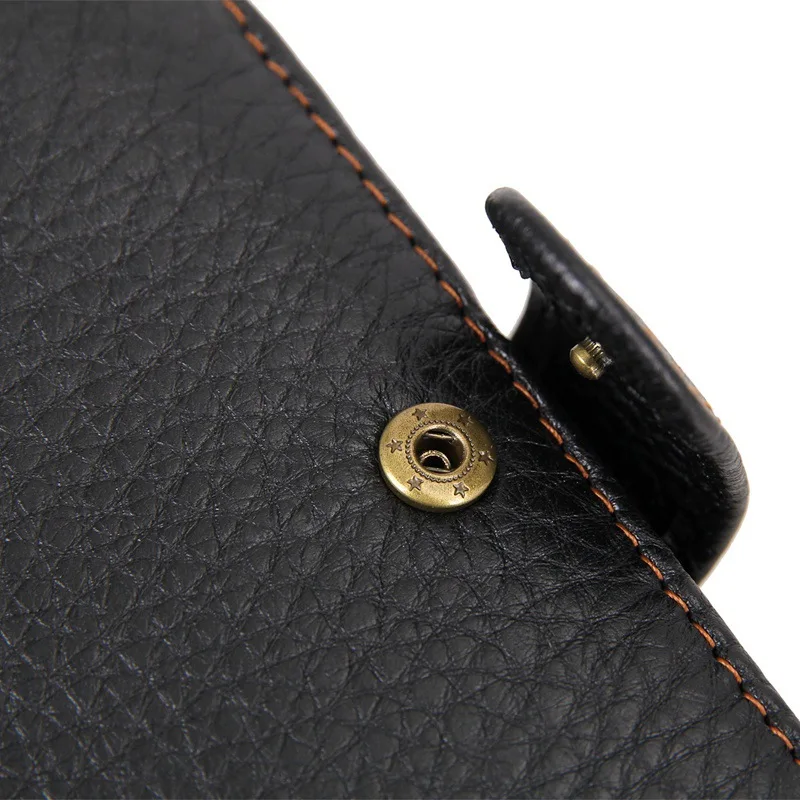 DOLOVE мужской кошелек из натуральной кожи, фирменные дизайнерские мужские клатчи, сертификаты, сумка с карманом для денег, большая емкость, кошельки для монет, D-7386