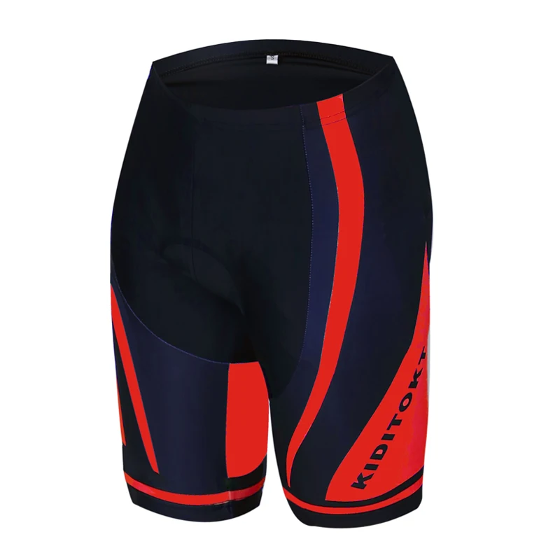 Red Shorts KIDITOKT ударопрочный велотрусы 3D с гелевым наполнителем велосипедный комбинезон короткие штаны MTB горное белье Велосипедное - Цвет: Red Shorts