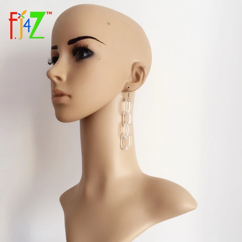 F. J4Z 2016 новые модные стильные прозрачные полимерные пластиковые серьги в форме