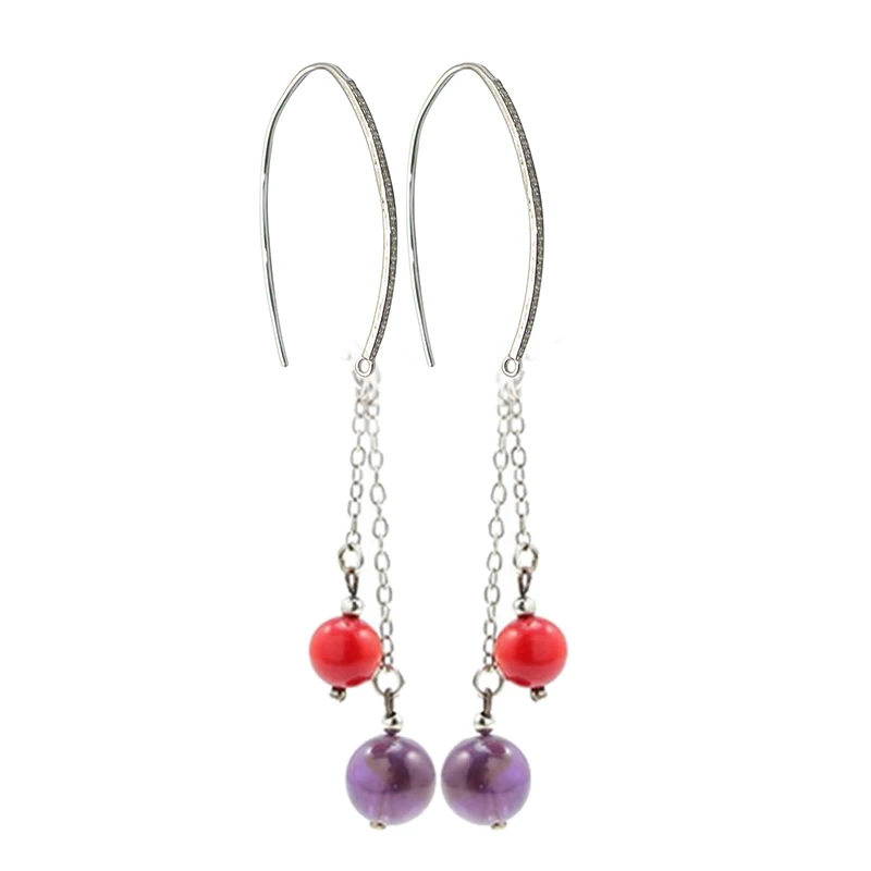 Beadsnice подлинное Твердое Серебро 925 пробы серебряные серьги застежка-крючок