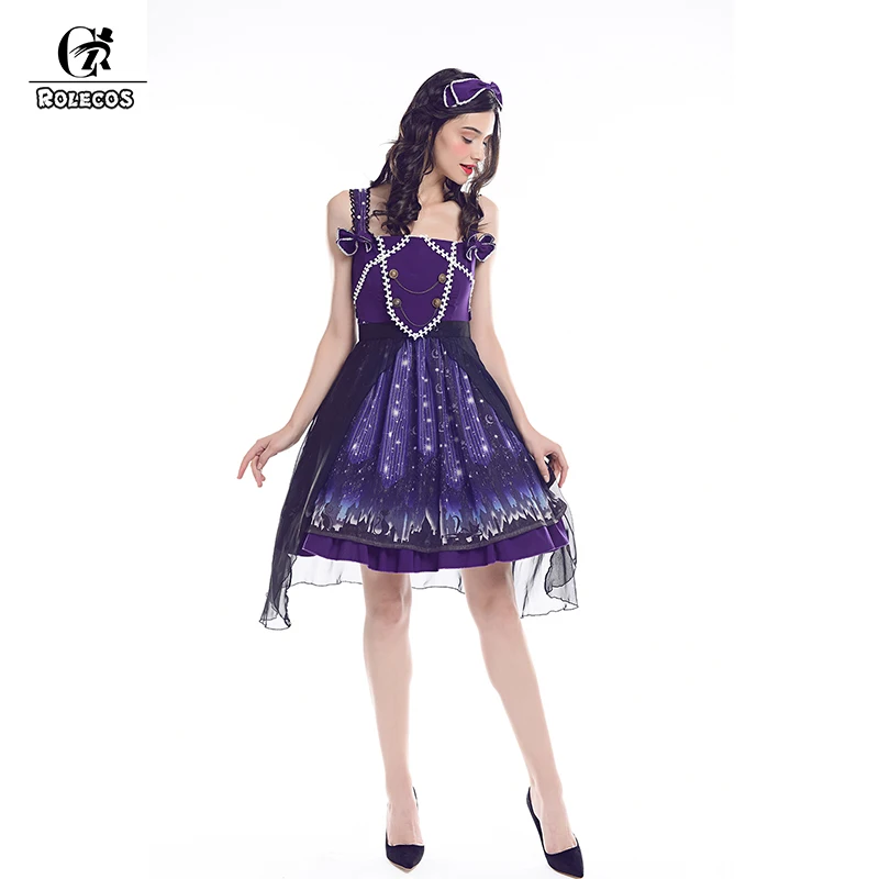 ROLECOS 2018 новые женские готические платья Лолиты шифоновое платье с цветочным