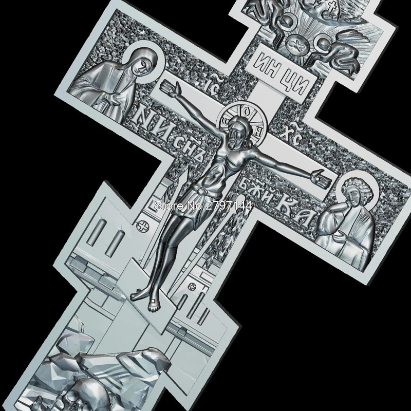 3D модель Crucifix рельеф STL format Religion 3d для ЧПУ в формате STL|3d model relief|3d relief modelfor cnc |