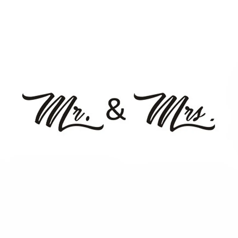 MR & MRS День Святого Валентина английская Наклейка на стену Декор Спальни Съемный