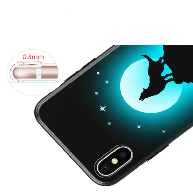 Чехол с 3d-подсветкой ZUCZUG для Iphone 6 6S 7 8 X Plus светящийся чехол рисунком S 10 чехлы