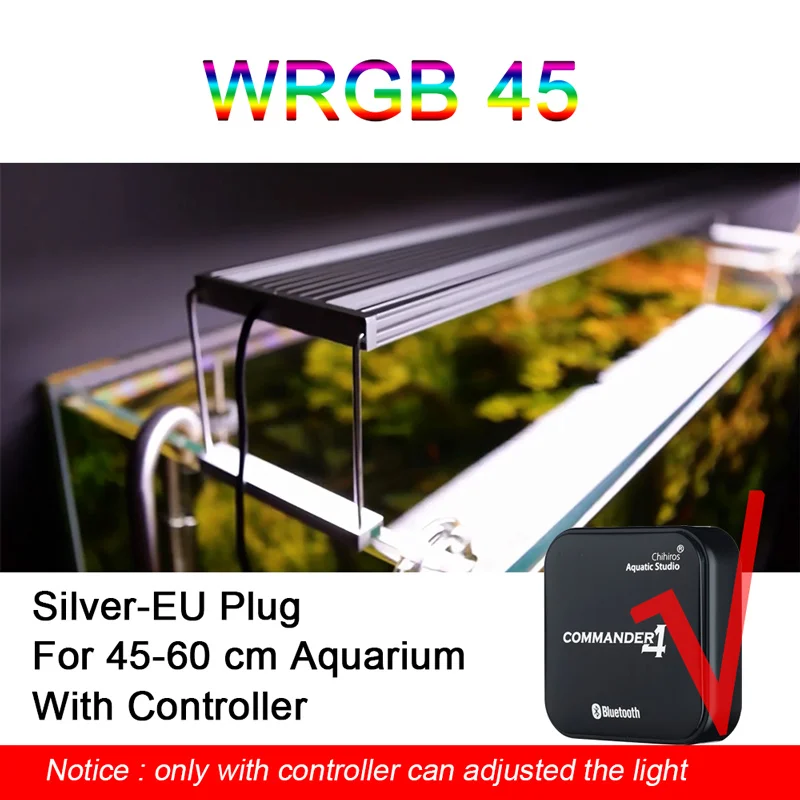 EU Plug x Controller Chihiros WRGB светильник для аквариума для водных растений, светодиодный светильник для аквариума, светодиодный светильник для аквариума - Цвет: EU Plug x Controller