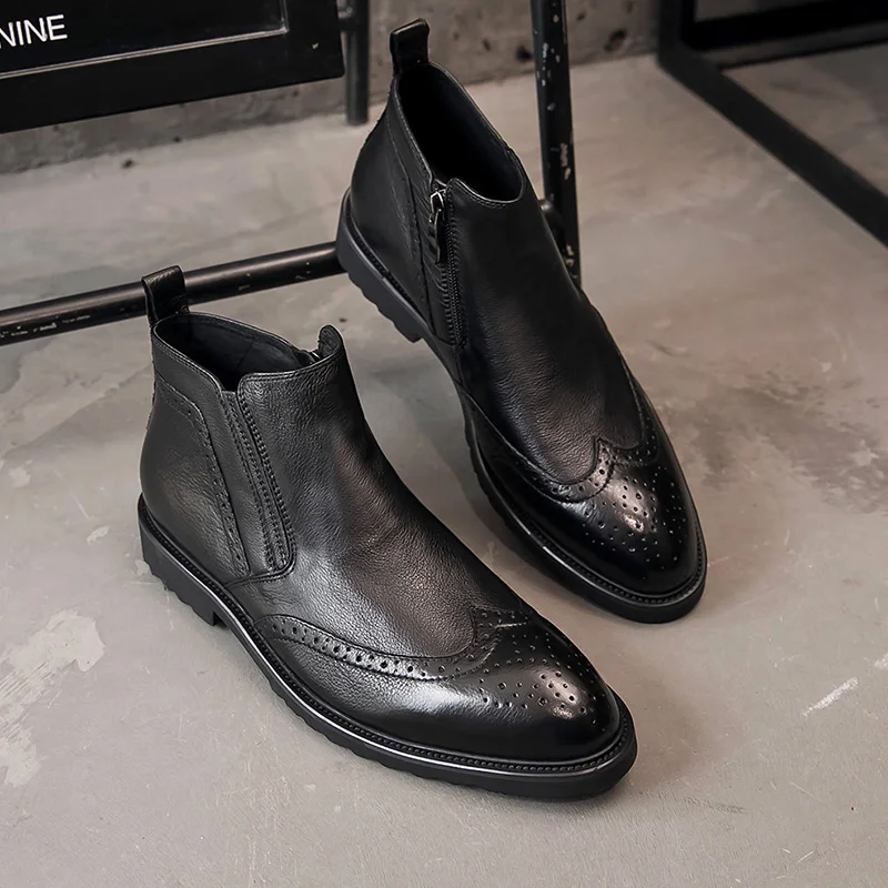Мужские ботинки Челси из натуральной коровьей кожи роскошные кроссовки сезон