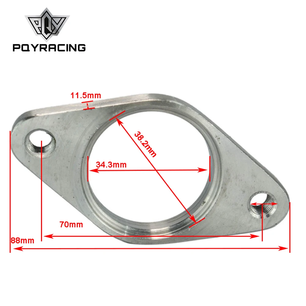 

PQY - STAINLESS STEEL WASTEGATE DUMP PIPE 2 BOLT FLANGE WITH THREAD 38MM TURBOCHARGER PQY4831
