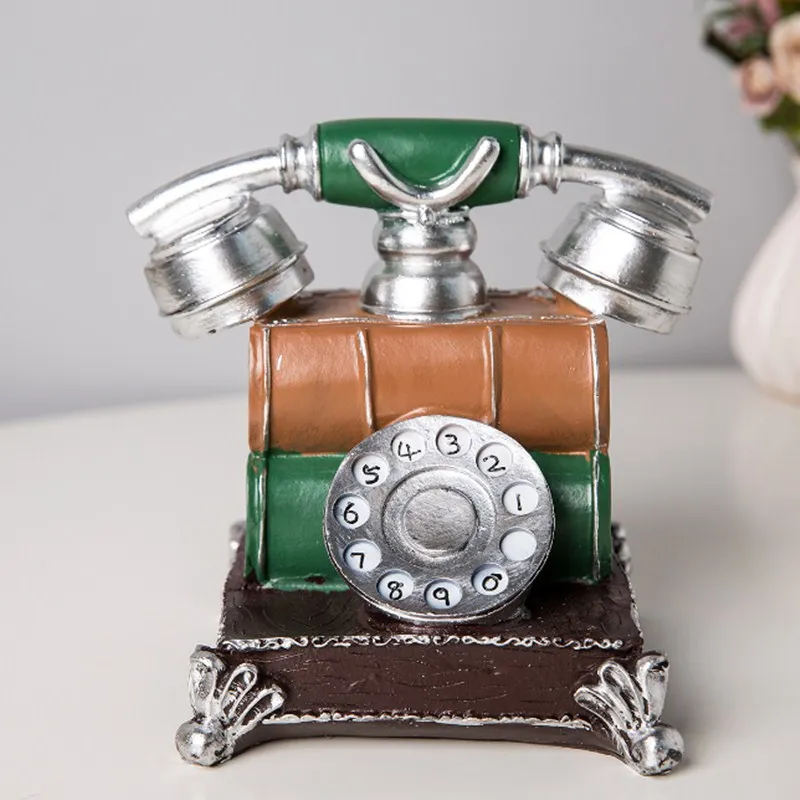 Ретро Европа смолы Винтаж Zakka телефон классический простой Декор домашний декор