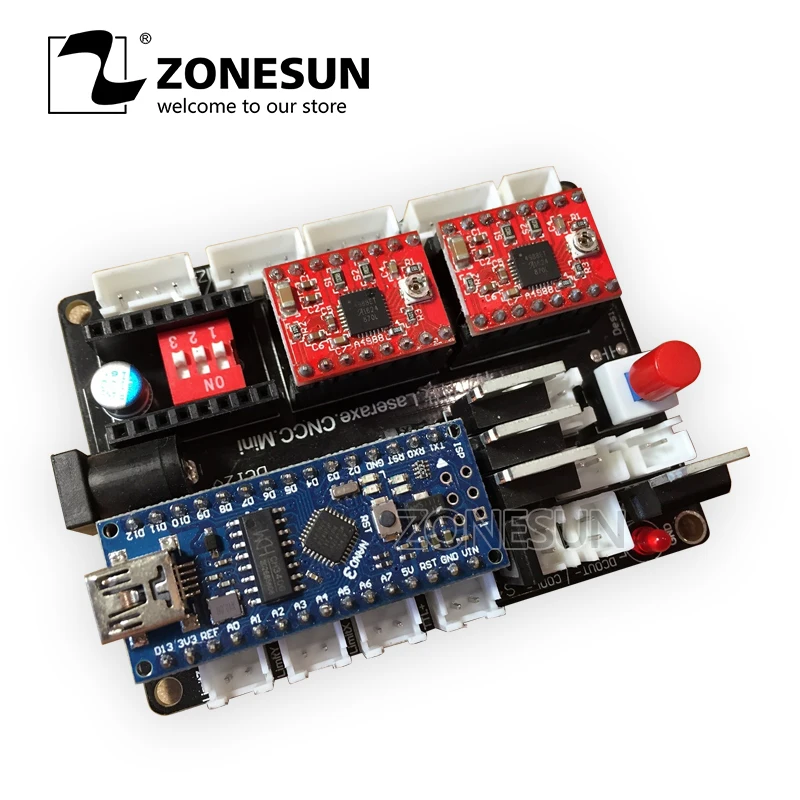 ZONESUN DIY настольный лазерный гравировальный станок маркировочная машина для