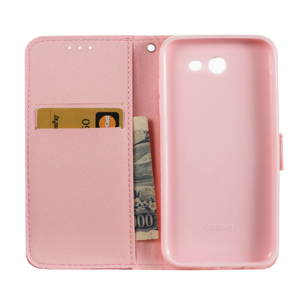 Розовый Dream Catcher 3D красочные картины бумажник флип Чехол подставка для Samsung Galaxy J3