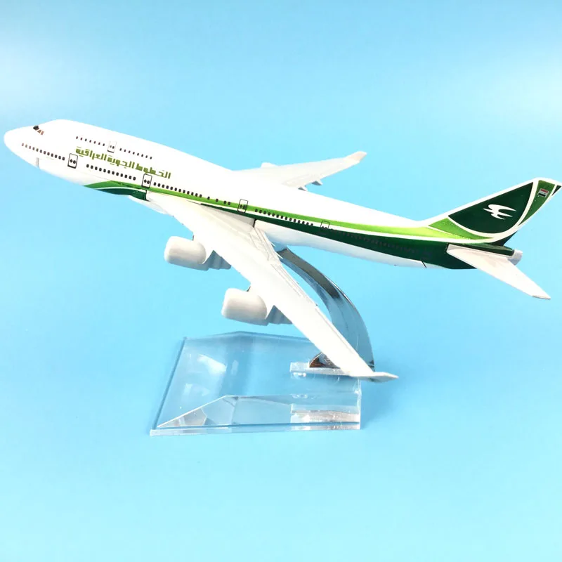 Photo Color 16 см IRAQI AIRWAYS металлический сплав Boeing 747 1/400 Масштаб литье под давлением самолет модель из сплава Детские игрушки коллекции подарки - Цвет: Photo Color