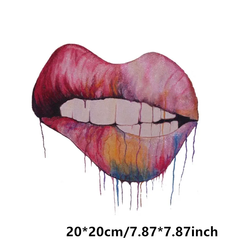 Sexy Lips Ironing on Heat Transfer A-level Washable Vinyl Patches Stickers for Clothes T-shirts DIY Appliques Wholesale | Дом и сад