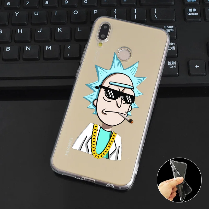 DREAMFOX M283 Rick And Morty Soft TPU Silicone Case Cover For Huawei Honor 6A 6C 6X 7C 7X 8 Lite Pro |