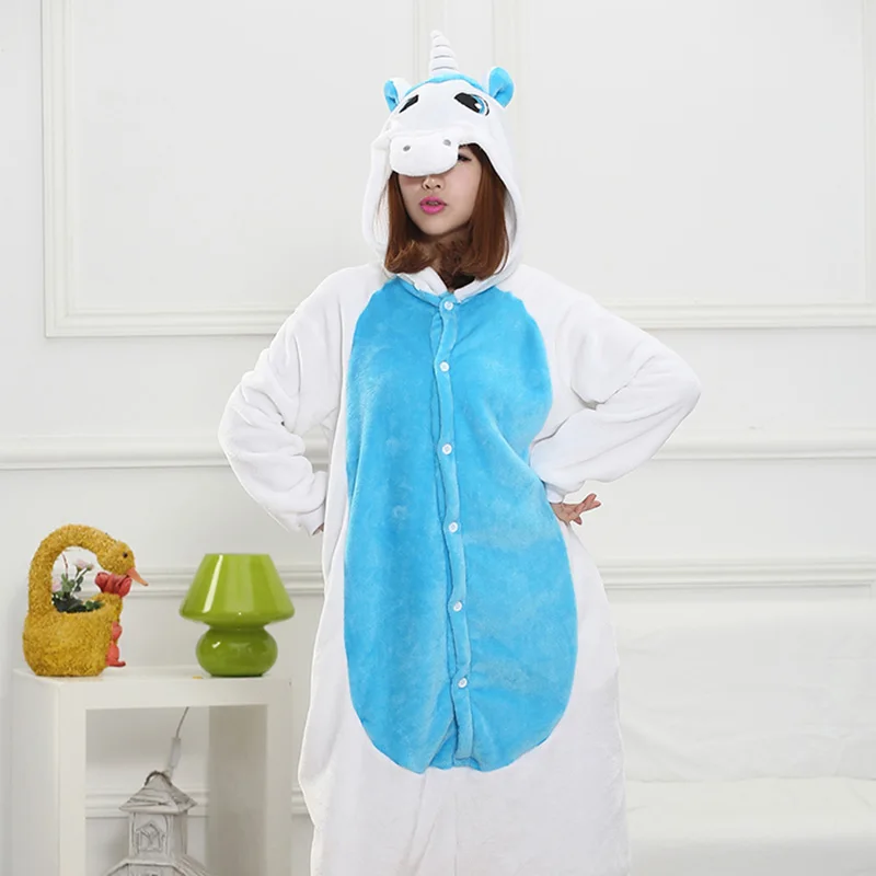 Adult Anime Koala Blue Unicorn Kigurumi Onesies Costume For Women Animal Pink Stitch Onepieces Sleepwear Home Cloths Girl