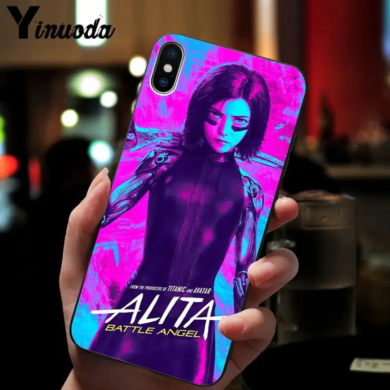 Yinuoda ALITA черный ТПУ Мягкий силиконовый чехол для телефона iPhone 5 5Sx 6 7 plus 8 X XS MAX