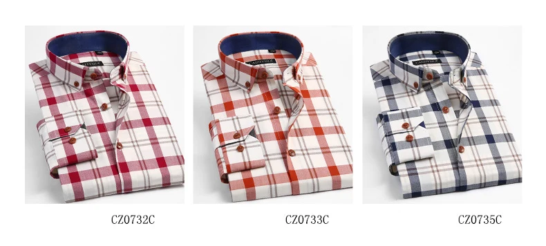 GREVOL хлопок плед рубашки для мужчин Smart casual мягкие рубашки с длинными рукавами мужские осенние повседневные рубашки