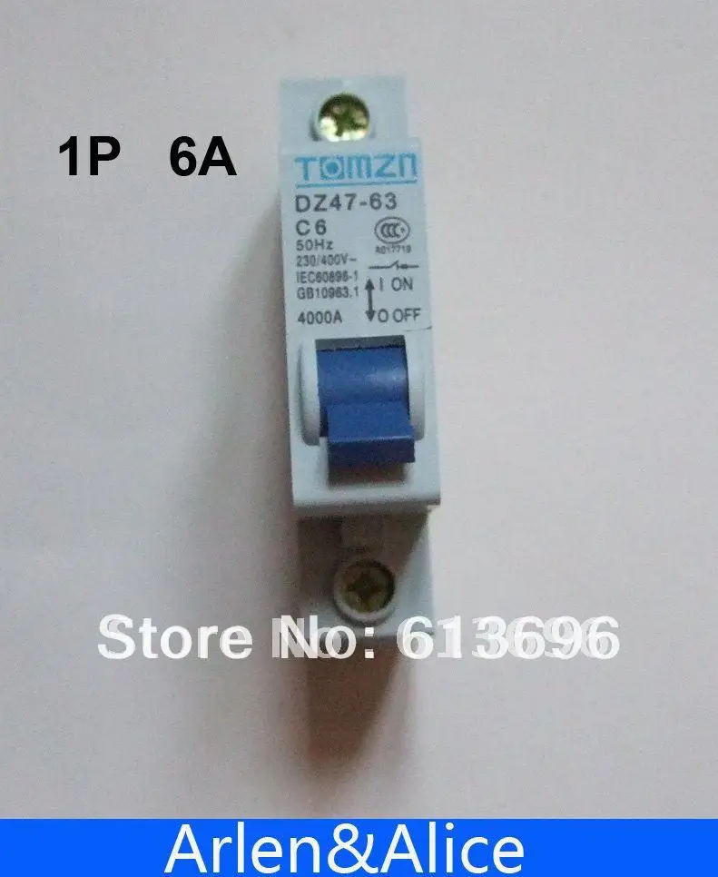 1P 6A 230/400V ~ 50 Гц/60 Гц Мини автоматический выключатель MCB C45 типа C|mcb circuit breaker|mcbmcb breaker |