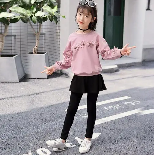 

New Girls Clothing Sets Spring Autumn Kids Outfits Girls Long Sleeve Clothes Suits Children Shirts+Pants 2PCS Tracksuits