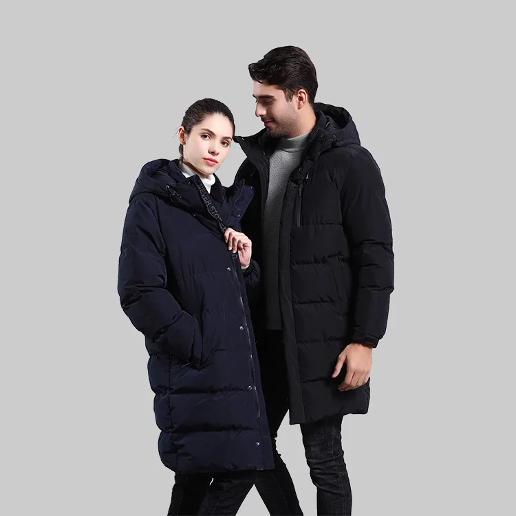 

Couples Winter Warm Keeper Coats Men Thick Wadded Extra Long Hooded Cotton Padded Jackets Sports Trainning Overcoats AU-160