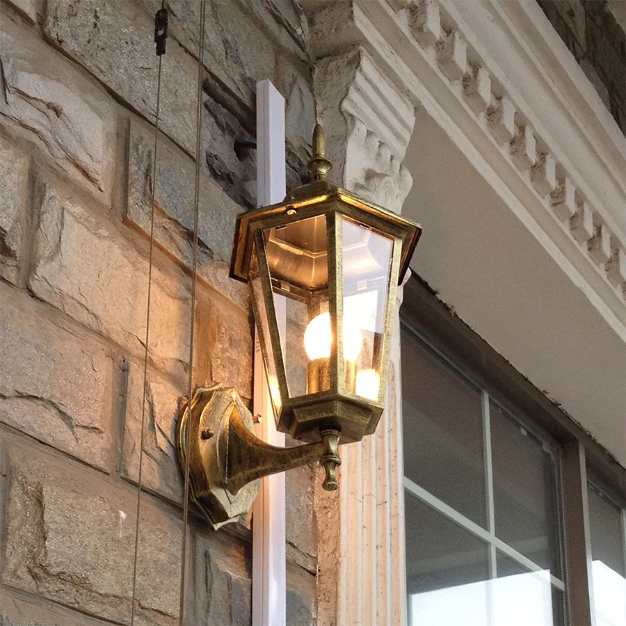 Европейская винтажная алюминиевая настенная лампа американский ретро уличный