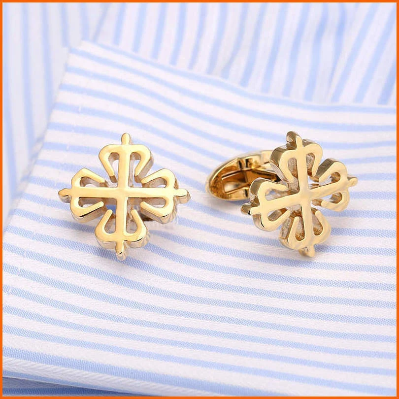 Мужские деловые французские запонки подарок на день отца золотые сливы из