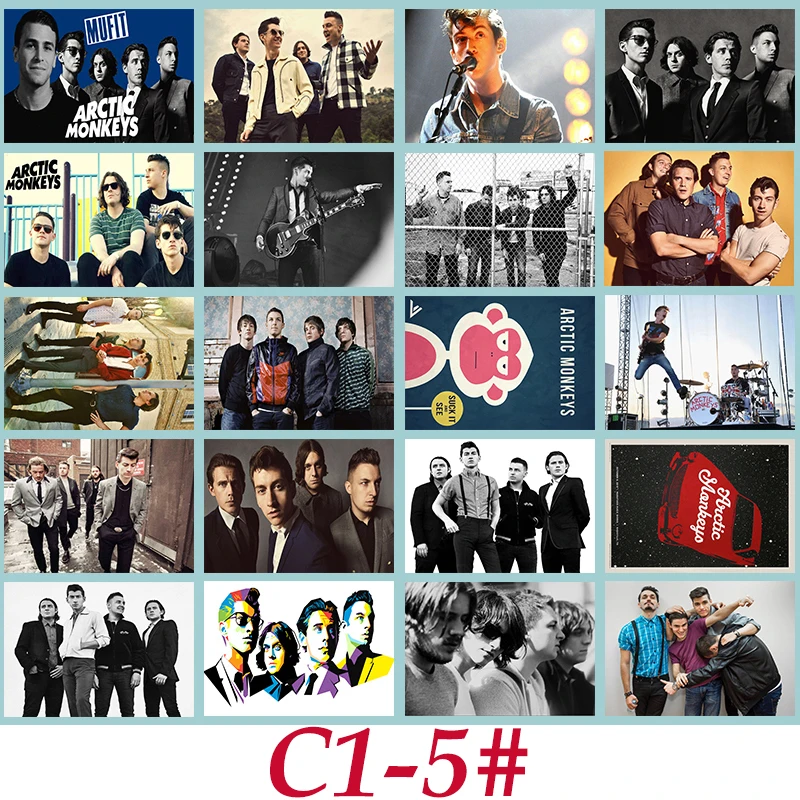 Наклейка в классическом стиле серии C1 5 # Arctic monkey 20 шт. коллекция из ПВХ для