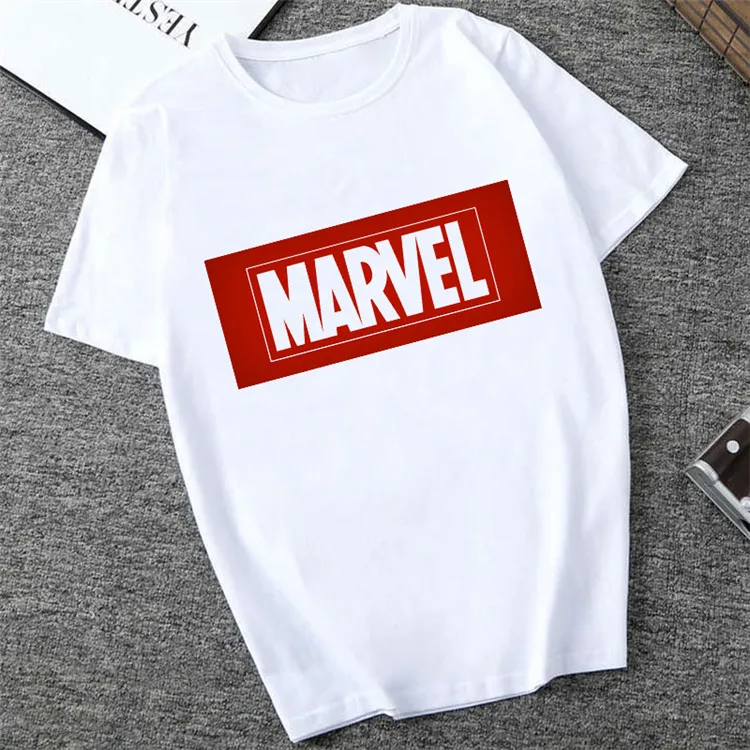 XWT-0324-white Яркая белая футболка MARVEL Studio, Капитан Америка, Железный Паук, короткий рукав, Vogue, Мстители, летние футболки, топы - Цвет: XWT-0324-white