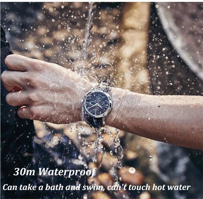 

Black Leather Men Fashion Automatic Mechanical Watch CARNIVAL Waterproof Luminous Auto Date Watches Men Sport Sapphire Clock