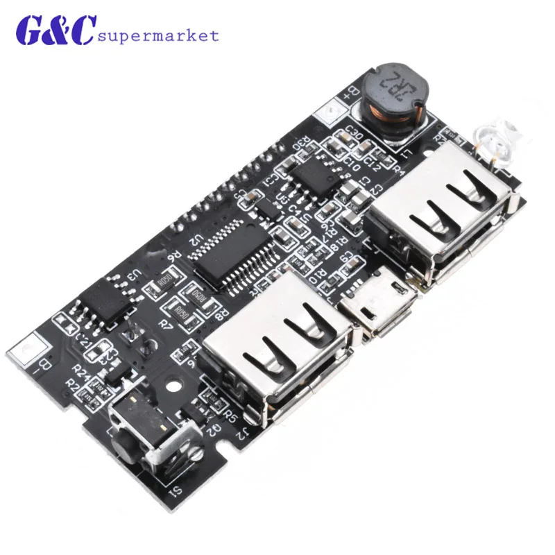 Двойной USB 5 V 1A 2.1A мобильный Банк питания 18650 зарядное устройство PCB модуль