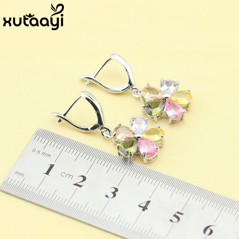 Комплект из колье серёг и браслета с камнями | Украшения аксессуары