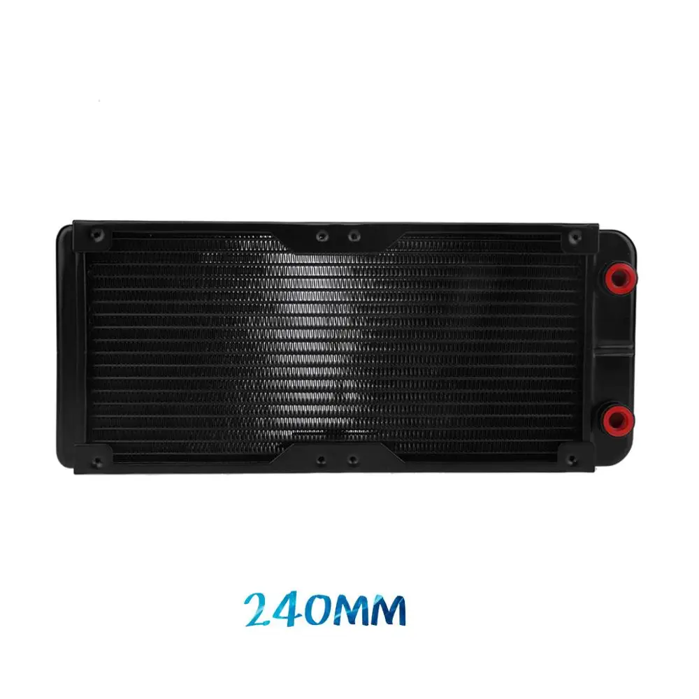 240mm 240 мм/360 мм/480 мм водяного охлаждения Радиатор теплообменник G1/4 резьба для компьютера ПК - Цвет лезвия: 240mm