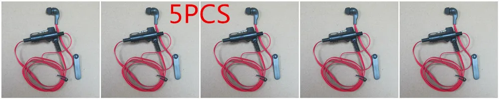 OPPXUN 5 шт. красные модные лапша 2PIN наушники для kenwood TK-3107 tk2207 TK-240D TK-248 baofeng bf888s UV5R UV82