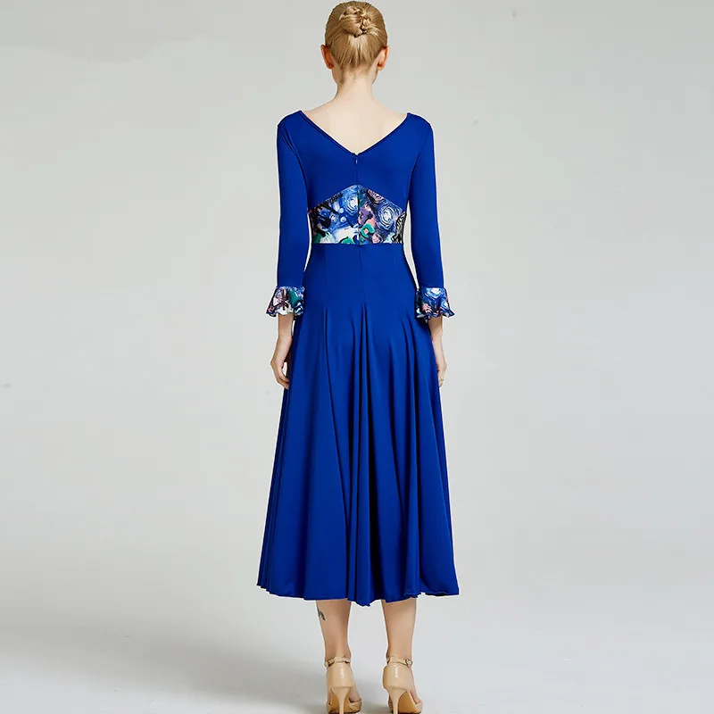 Женское платье для бальных танцев черное синее красное S XXL|Бальные танцы| |