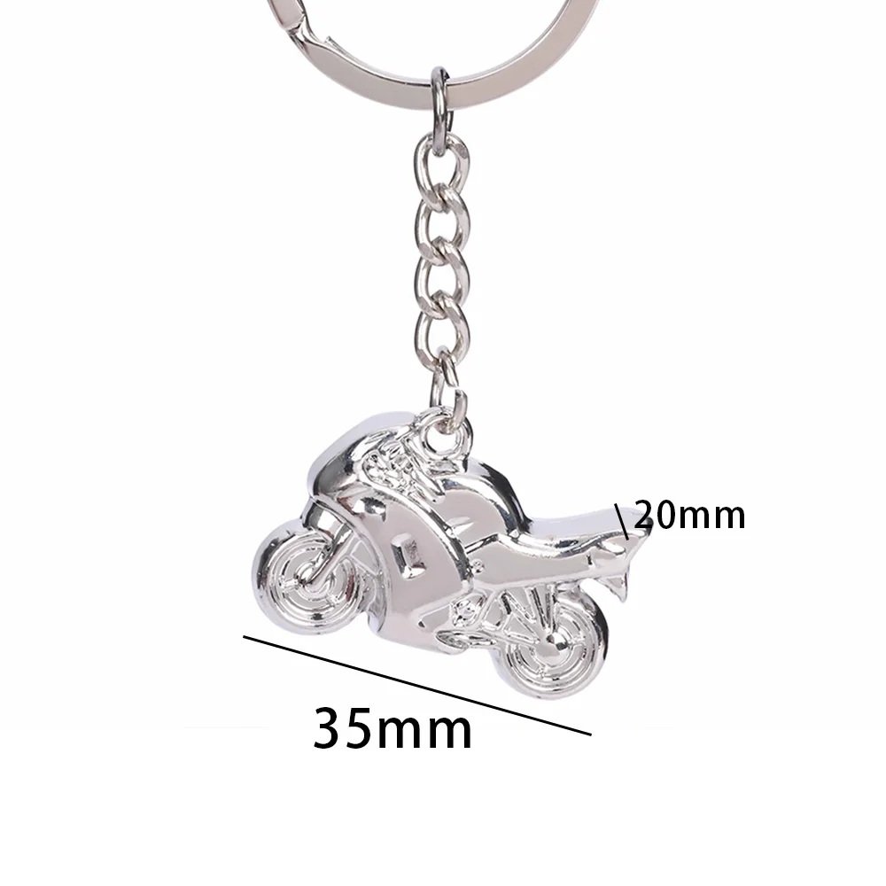 Новый модный подарок 3D кольцо для ключей мотоцикла цепь мотор Серебристый Брелок