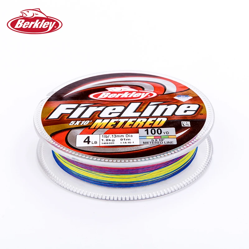 Berkley FireLine 5X10' Metered 20LBs Плавная литая износостойкая низкая память соленая вода 100yds