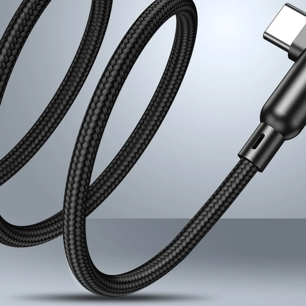1 2 м кабел USB TYPE C зарядка для телефона двойной локоть провод зарядки передачи