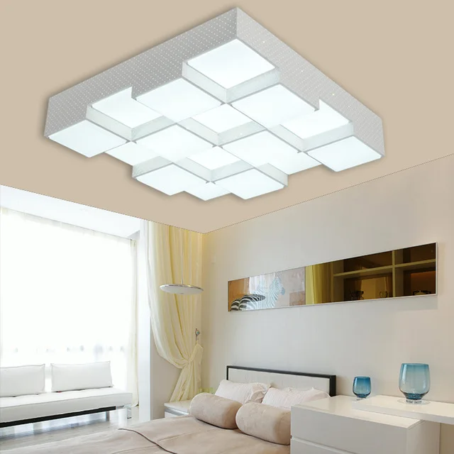 

LED Acrylic Cube Ceiling Lamps Home Living Room Bedroom Study Lamp Business Place Interior Lighting Ceiling Lights AC110-240V