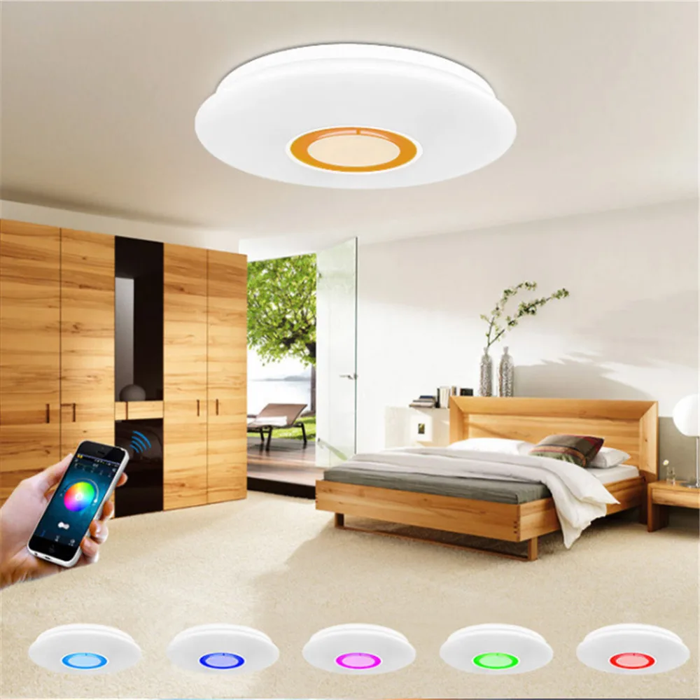 Светодиодный музыкальный потолочный светильник с Bluetooth управление через