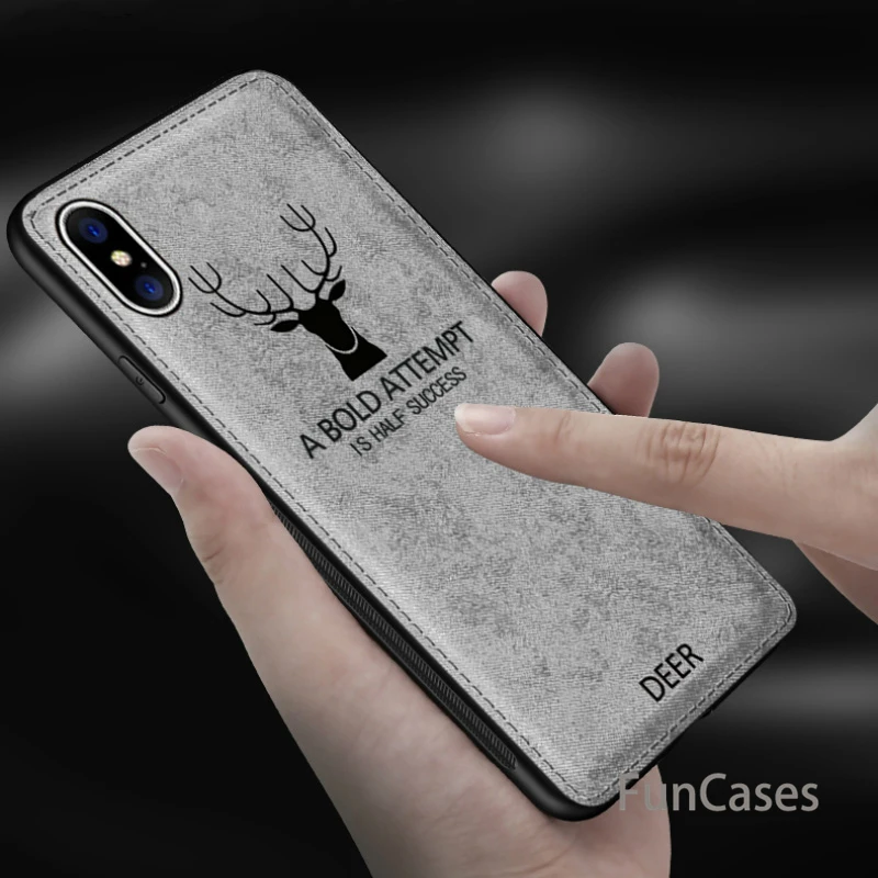 Тканевый олень оригинальная сумка для мобильного телефона iPhone XS X 7 8 Plus чехол 6s 10
