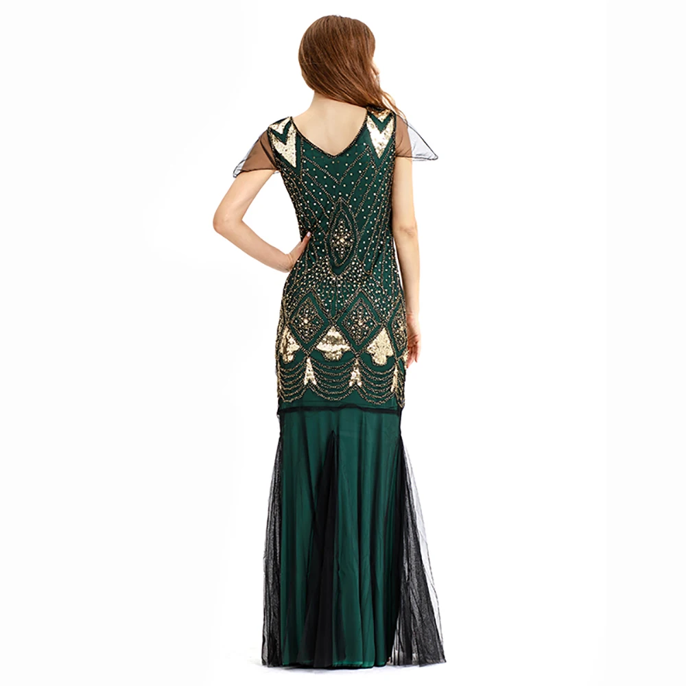 2019 Элегантное Длинное бордовое вечернее платье с блестками vestido de festa robe longue